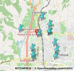 Mappa Via Gora e Barbatole, 51100 Pistoia PT, Italia (0.96167)