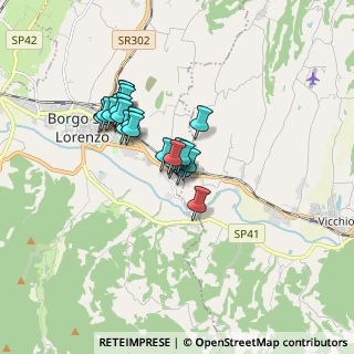 Mappa Via della Fonderia, 50032 Borgo San Lorenzo FI, Italia (1.2425)
