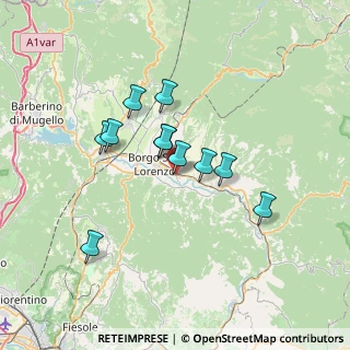 Mappa Via Forese da Rabatta, 50032 Borgo San Lorenzo FI, Italia (5.72273)
