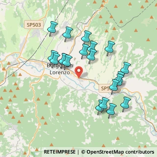 Mappa Via Forese da Rabatta, 50032 Borgo San Lorenzo FI, Italia (3.8285)