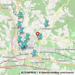 Mappa Via Castel dei Guidi, 51100 Pistoia PT, Italia (2.05091)