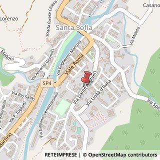 Mappa Via Dante Alighieri, 23, 47018 Santa Sofia FC, Italia, 47018 Santa Sofia, Forlì-Cesena (Emilia Romagna)