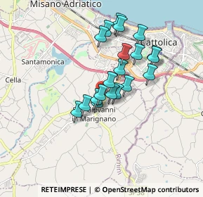 Mappa Via Tagliamento, 47842 San Giovanni In Marignano RN, Italia (1.407)