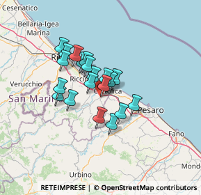 Mappa Via Tagliamento, 47842 San Giovanni In Marignano RN, Italia (9.5685)