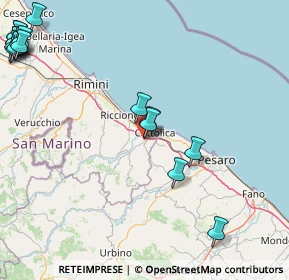 Mappa Via dell'artigianato, 47842 San Giovanni In Marignano RN, Italia (25.35412)