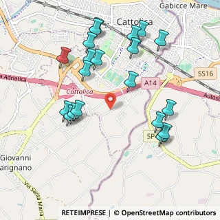 Mappa Via Mercadante, 47841 Cattolica RN, Italia (1.0975)