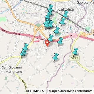 Mappa Via N. Rota, 47841 Cattolica RN, Italia (1.0115)