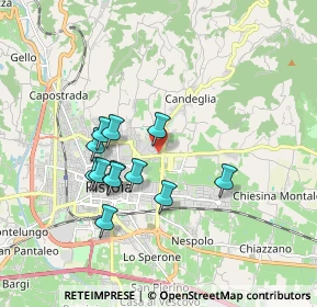 Mappa Via Girolamo de Rossi, 51100 Pistoia PT, Italia (1.60083)