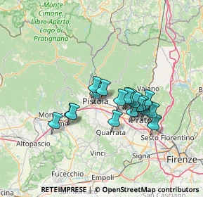 Mappa Via Bartolomeo Sestini, 51100 Pistoia PT, Italia (11.01889)