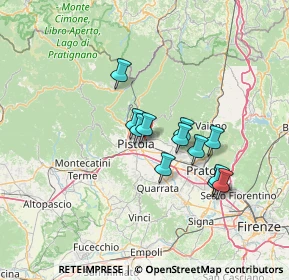 Mappa Via Bartolomeo Sestini, 51100 Pistoia PT, Italia (10.99667)