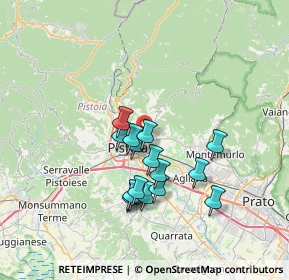 Mappa Via Bartolomeo Sestini, 51100 Pistoia PT, Italia (6.0225)