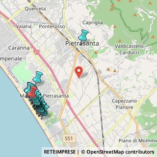 Mappa Via Pontenuovo, 55045 Pietrasanta LU, Italia (2.965)