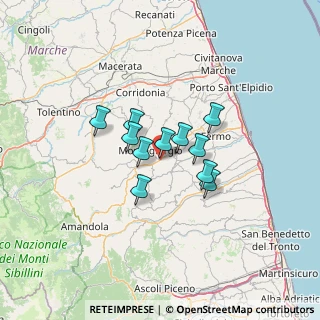 Mappa Via Dante Mattii, 63833 Montegiorgio FM, Italia (8.82273)