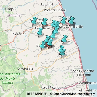 Mappa Via Dante Mattii, 63833 Montegiorgio FM, Italia (12.448)