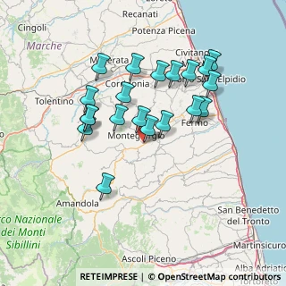 Mappa C.da Crocedivia, 63833 Montegiorgio FM, Italia (13.8045)