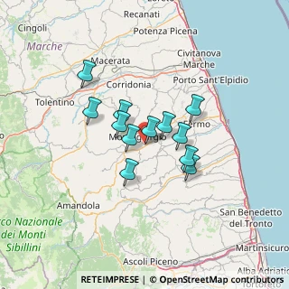 Mappa C.da Crocedivia, 63833 Montegiorgio FM, Italia (9.85417)