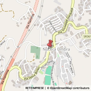 Mappa Via Felice Bisleri, 14, 06025 Nocera Umbra, Perugia (Umbria)