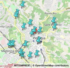 Mappa Via Aquilone, 06123 Perugia PG, Italia (1.0945)