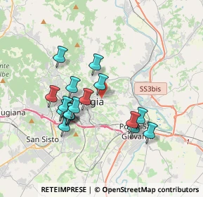 Mappa Via Giochetto, 06126 Perugia PG, Italia (3.33824)