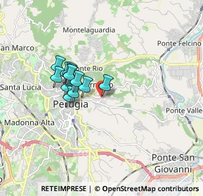 Mappa Via Giochetto, 06126 Perugia PG, Italia (1.34833)