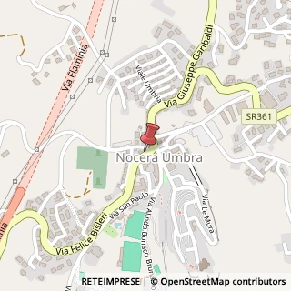 Mappa Via Felice Bisleri, 9, 06025 Nocera Umbra, Perugia (Umbria)