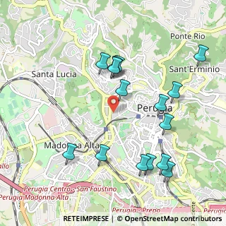 Mappa Via Felice Ciatti, 06124 Perugia PG, Italia (1.10667)