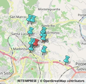 Mappa Via XIV Settembre, 06100 Perugia PG, Italia (1.31333)