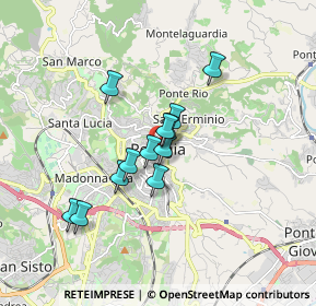 Mappa Via Mazzini Giuseppe, 06121 Perugia PG, Italia (1.295)