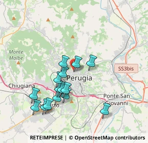 Mappa Via Annibale Vecchi, 06100 Perugia PG, Italia (3.68267)