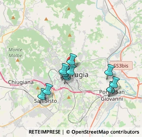 Mappa Via Annibale Vecchi, 06100 Perugia PG, Italia (3.38364)