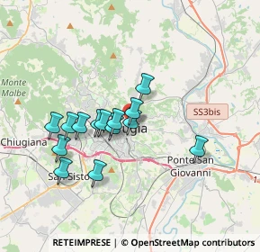 Mappa Via del Carmine, 06121 Perugia PG, Italia (3.02714)