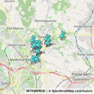 Mappa Via Frà Bevignate, 06122 Perugia PG, Italia (1.25273)