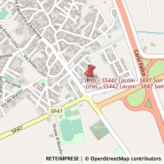 Mappa Via dei Platani, 8, 09099 Uras, Oristano (Sardegna)