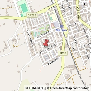 Mappa Via F. Crispi, 42, 73046 Matino, Lecce (Puglia)