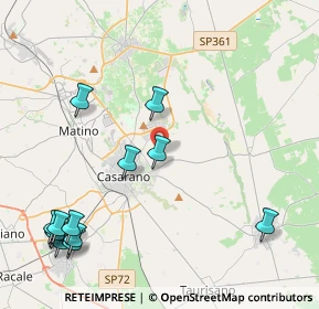 Mappa Contrada Spagnolo, 73042 Casarano LE, Italia (5.9)