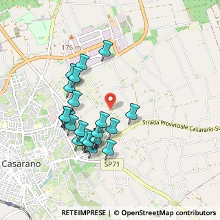 Mappa Contrada Spagnolo, 73042 Casarano LE, Italia (0.95769)