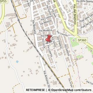 Mappa Via Padova, 6, 73046 Matino, Lecce (Puglia)
