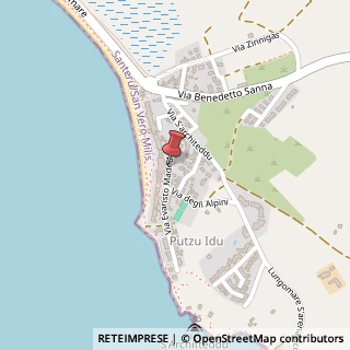 Mappa Via Evaristo Madeddu, 36, 09070 Putzu Idu OR, Italia, 09070 San Vero Milis, Oristano (Sardegna)