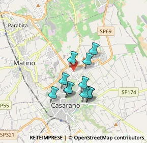 Mappa Sp 322 Per Collepasso, 73042 Casarano LE, Italia (1.44636)