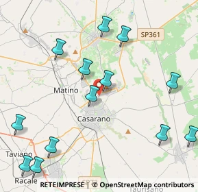 Mappa Sp 322 Per Collepasso, 73042 Casarano LE, Italia (5.88071)