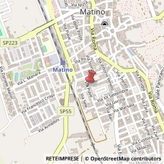 Mappa Via Piave, 99, 73046 Matino LE, Italia, 73046 Matino, Lecce (Puglia)