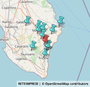 Mappa Vicinali Monti, 73038 Spongano LE, Italia (9.3725)