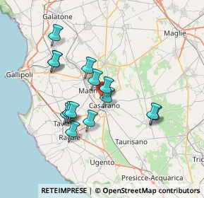 Mappa Via Agnesi Cda Pigna, 73042 Casarano LE, Italia (6.75714)