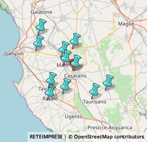 Mappa Via Agnesi Cda Pigna, 73042 Casarano LE, Italia (6.50818)