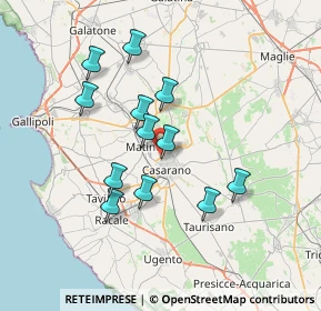 Mappa Via Pineta, 73042 Casarano LE, Italia (6.77)