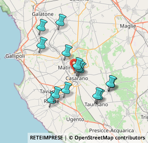 Mappa Via Pineta, 73042 Casarano LE, Italia (7.03643)