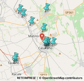 Mappa Via Pineta, 73042 Casarano LE, Italia (3.9225)