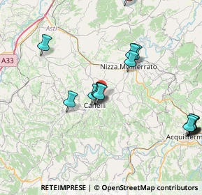Mappa Regione Secco, 14053 Canelli AT, Italia (9.11125)