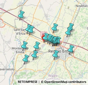 Mappa Via Romeo Veronesi, 42124 Cella RE, Italia (5.96158)