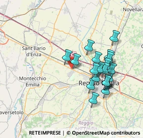 Mappa Via Romeo Veronesi, 42124 Cella RE, Italia (6.863)